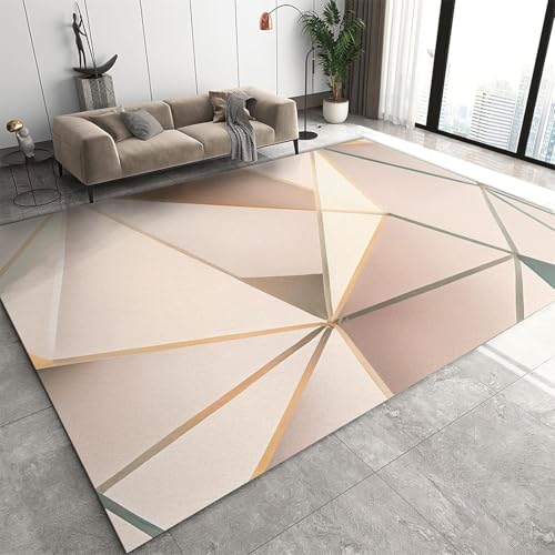 3D Impreso Alfombra Rayas De Textura Geométrica Abstracta Sala De Estar Dormitorio Rug Antideslizante Niños Niñas Habitación Jugar Carpet Para Gatear 180 X 280 Cm - Limpieza Fácil - Pol -4087982230041