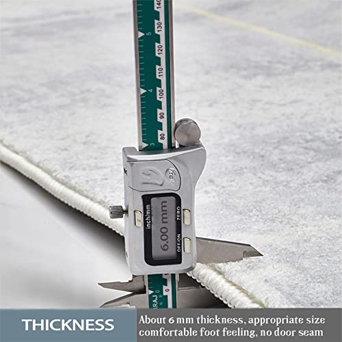 Ultra Soft Floor Carpet, 200cm x 290cm Super Soft Fluffy Shaggy Anti-Slip Carpet Mat Living Room Large Area Rugs Modern Bedroom Floor Rug Non Shedding Beige Black Geometric Boho Pattern