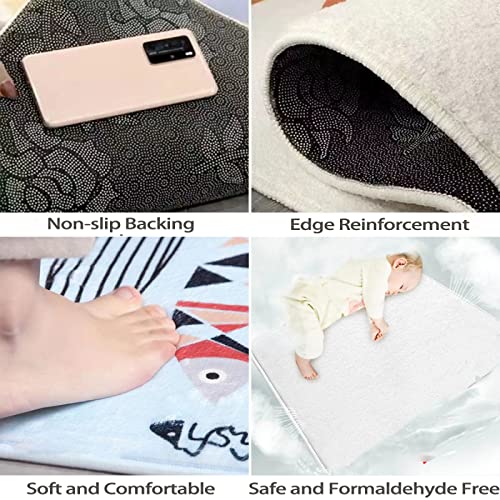 Soft Fluffy Rug, 160cm x 230cm Super Soft Fluffy Shaggy Anti-Slip Carpet Mat Living Room Large Area Rugs Modern Bedroom Floor Rug Non Shedding Brown White Pink Abstract Pattern