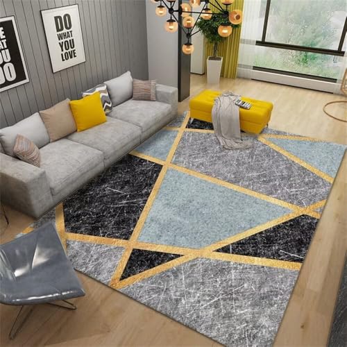 Bedroom Bedside Carpet Carpet For Crawling Geometric Simplicity Living Room Decoration, Anti Slip and Durable, Washable Black Lounge Rug Multicolor Fur Rugs For 200X350Cm
