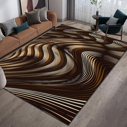 3D Optical Illusion Geometric Area Rug Luxury Non-Slip Carpet for Living Room Bedroom Modern Art Decor Kitchen Machine Washable Carpet Soft (36,120 * 400cm)