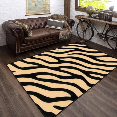 Rayas Abstractas 3D Impreso Alfombra 200 X 300 Cm Sala De Estar Dormitorio Rug Antideslizante Niños Niñas Habitación Jugar Carpet para Gatear - Limpieza Fácil - Poliéster -2825675820862